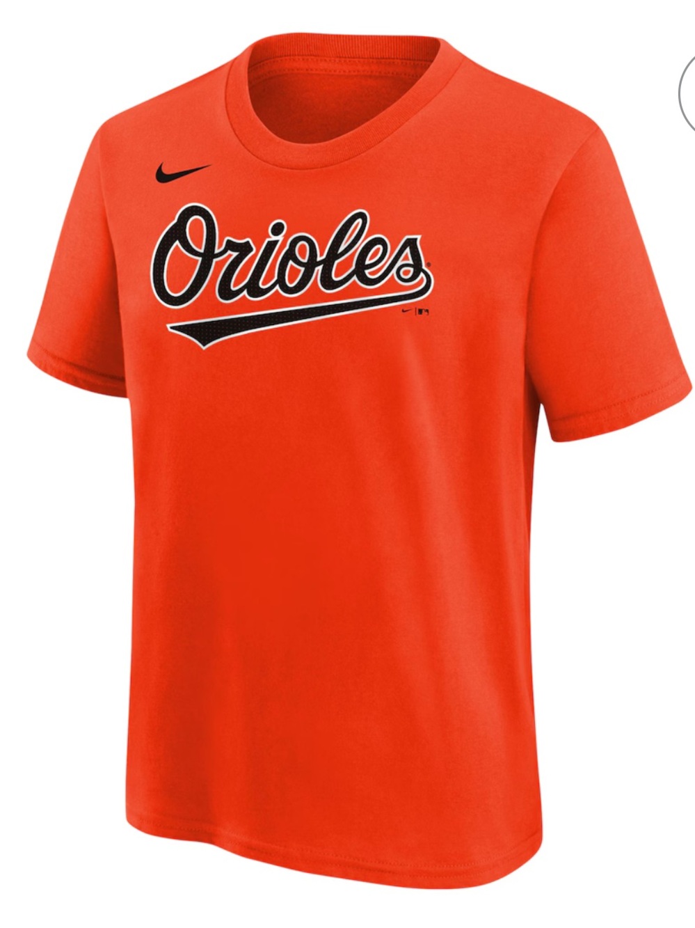 Nike Men's Jackson Holliday Orange Baltimore Orioles Fuse Name Number T Small